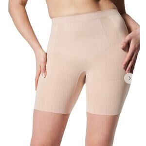 Spanx Sculpt OnCore Mid Thigh Shaping Shorts Neutral Beige Size Small
